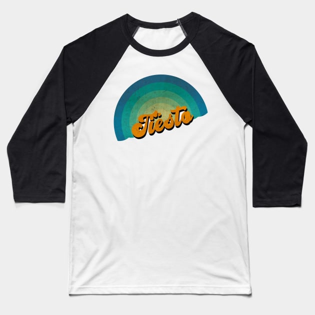 vintage retro Tiesto Baseball T-Shirt by BerduaPodcast